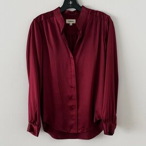 NWOT L'AGENCE Burgundy Satin Blouse